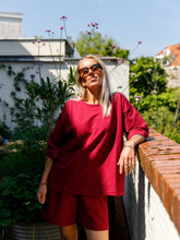 Afbeelding in Gallery-weergave laden, LENNY T-SHIRT - Wine red