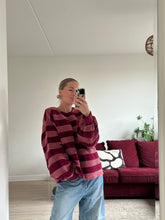 Afbeelding in Gallery-weergave laden, MARLEY SWEATER - Old pink/Bordeaux velvet