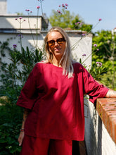 Afbeelding in Gallery-weergave laden, LENNY T-SHIRT - Wine red