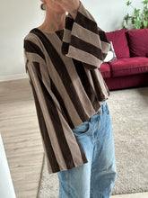 Afbeelding in Gallery-weergave laden, JAZZ SWEATER - Brown/beige velvet
