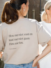 Afbeelding in Gallery-weergave laden, LODxLOIS T-shirt - Hou me los / beige
