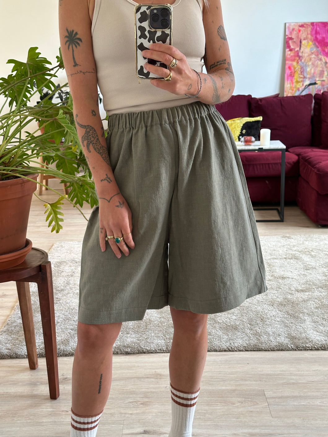 LOU SHORTS - Khaki