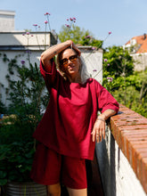 Afbeelding in Gallery-weergave laden, LENNY T-SHIRT - Wine red
