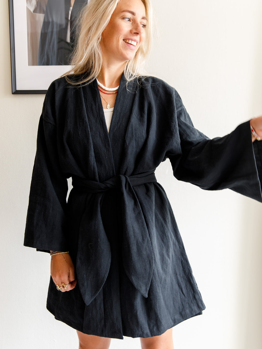 DORIS - BLACK linen